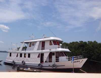 The cruise boat ready to explore the waterways beyond Manaus