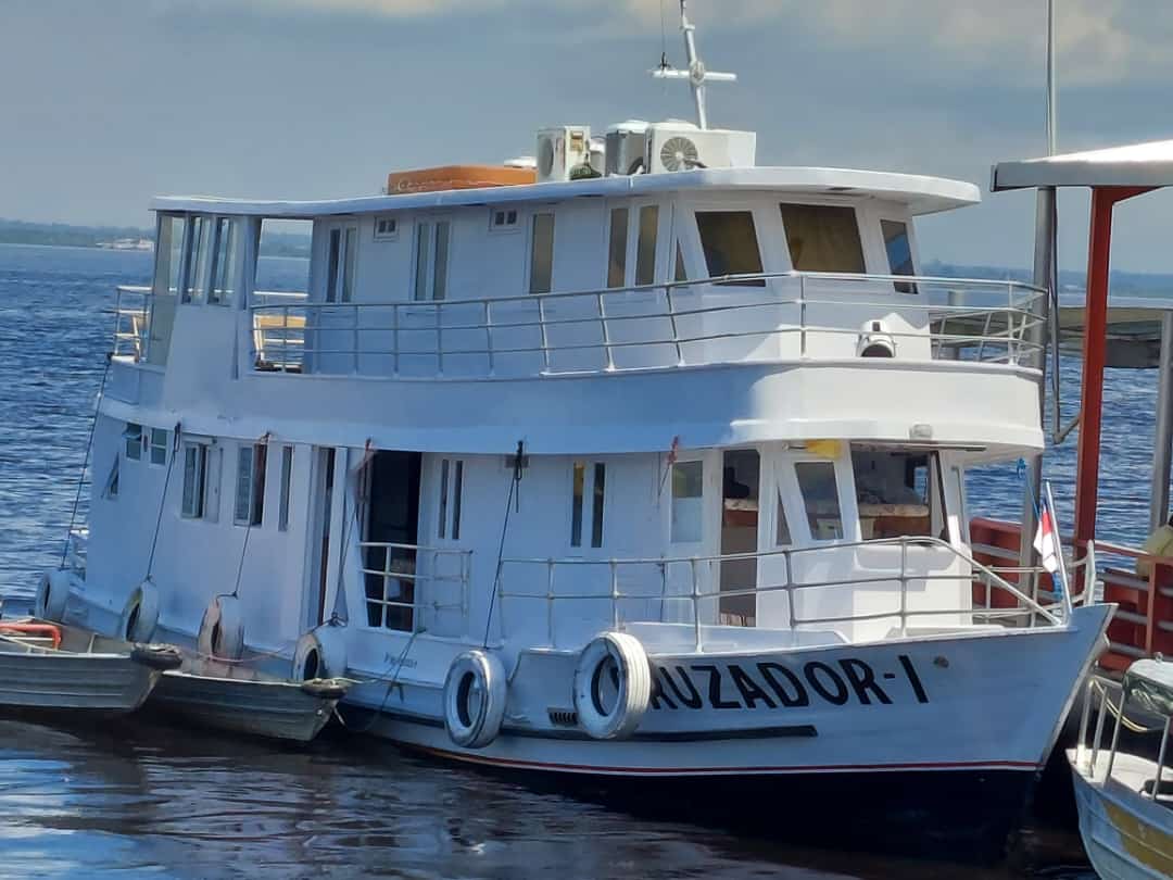 The expedition vessel that carries guests deeper into the Rio Negro